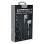 Silver Coby Jammerz metal tangle-free earbuds for audio listening, with sleek design and durable construction.
