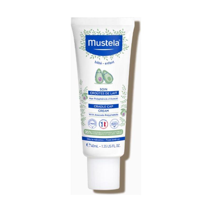 Mustela Cradle Cap Cream for babies, 1.35 fl oz, soothing baby care product with gentle formula for cradle cap.