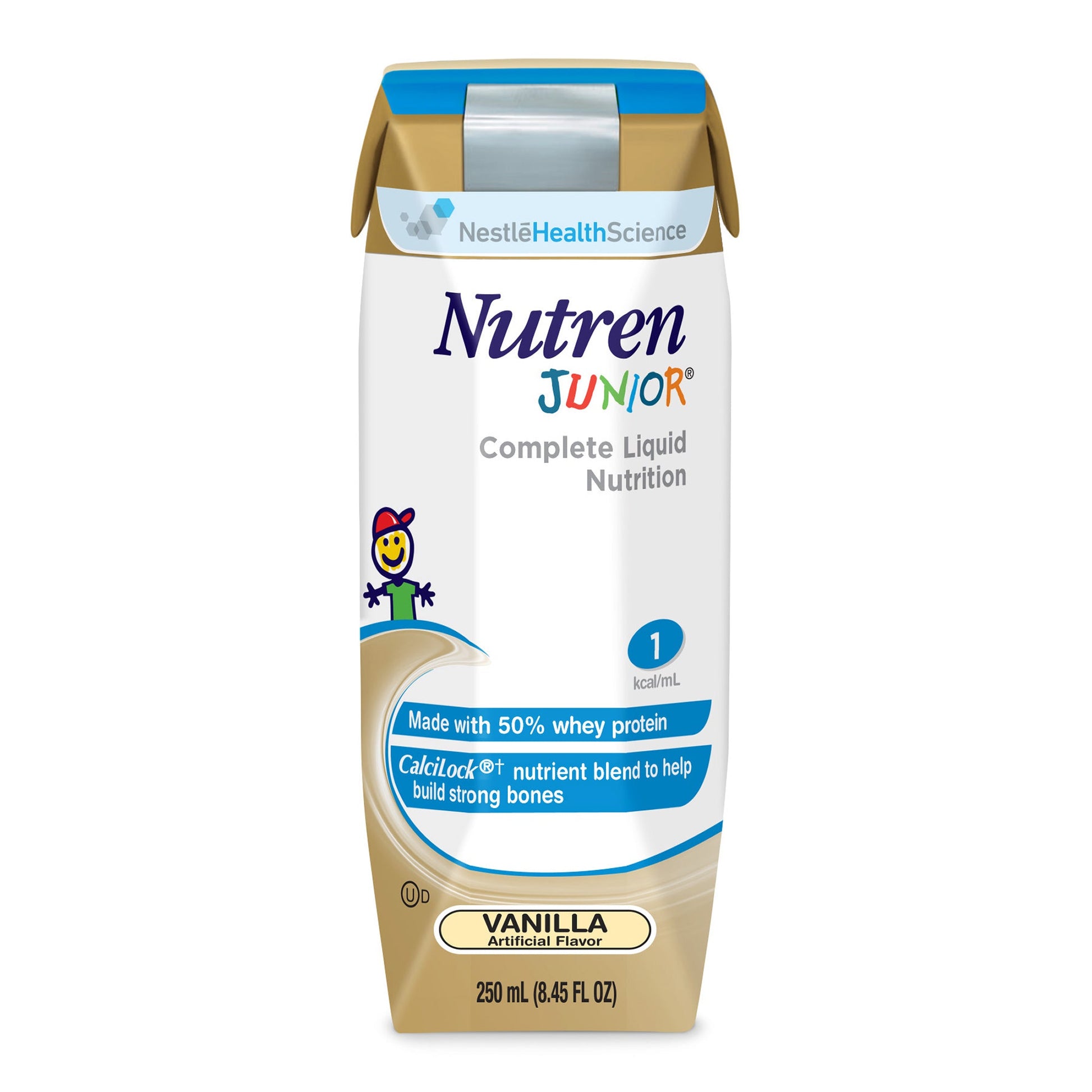 Nestle Nutren Junior Vanilla baby formula brick packs, case of 24, 8.45 fl oz each, by Pasteur Pharmacy