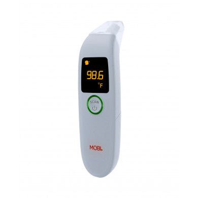 Baby health thermometer by Pasteur Pharmacy, Mobi DualScan FeverTrack ear and forehead thermometer with medication reminder alarm.