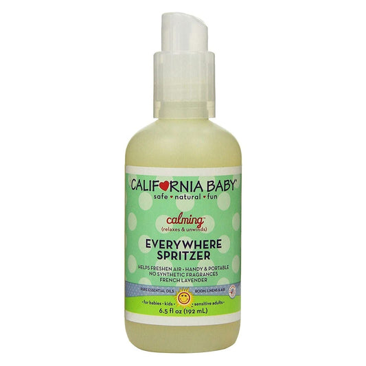 California Baby Aromatherapy Spritzer Calming 195ML, gentle baby product with soothing scent, natural ingredients, and refreshing spray.