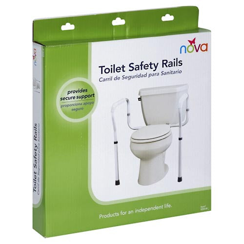 Gray Nova Baby Safety Rails for toilet safety, designed to provide secure support and stability for young children.
