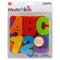 Munchkin Learn Bath Letters & Numbers 36-piece set for babies and toddlers, colorful educational bath toy accessories.