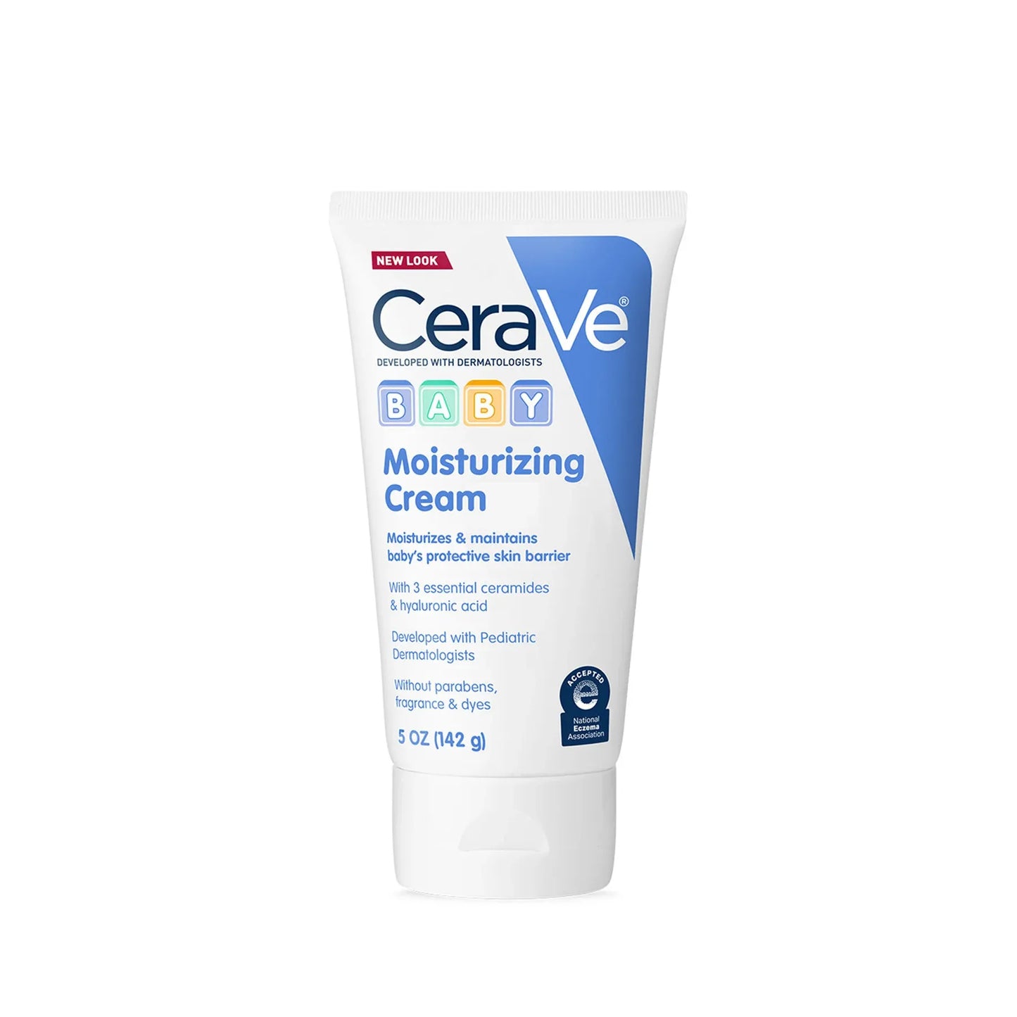 CeraVe Baby Moisturizing Cream in a 5 oz jar, gentle skincare for babies and toddlers, with a smooth, creamy texture.