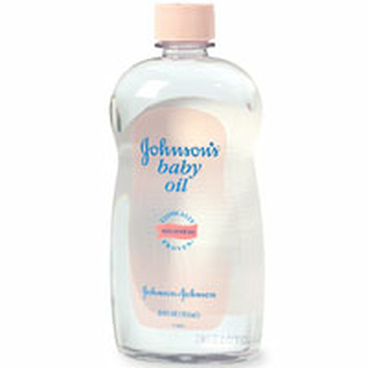 Johnson's Baby Oil Original Mineral 20 oz bottle, gentle baby and toddler moisturizer, shown in the image.