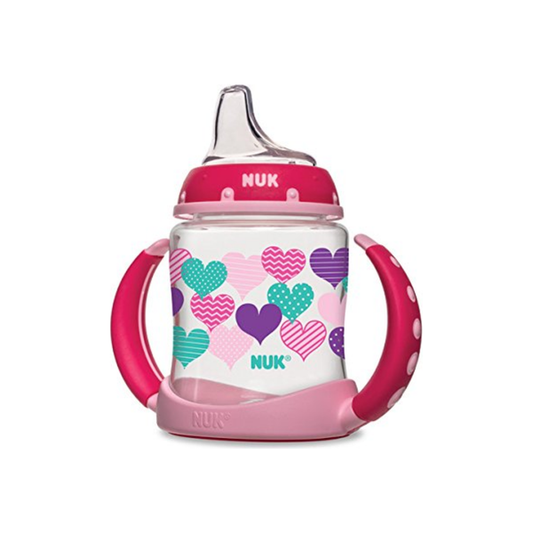 NUK® Learner Silicone Cup for babies 6 months+ in assorted colors, toddler-friendly cup with soft silicone material.