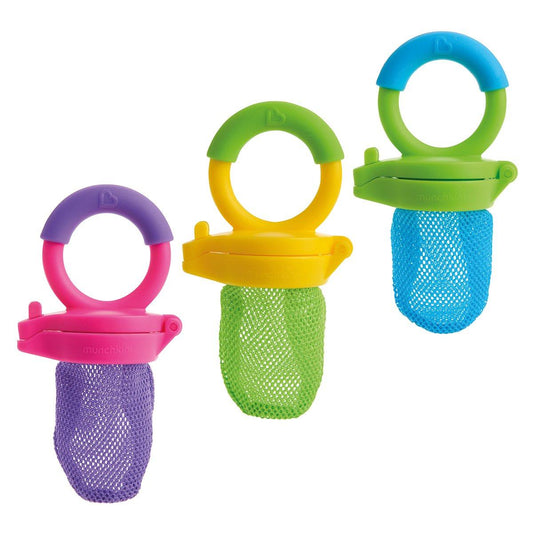 Munchkin Fresh Food Feeder for babies 6 months and older, baby and toddler food feeder with soft silicone mesh for safe feeding.