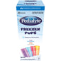 Pedialyte electrolyte freezer pops for babies and toddlers, 16-count, in a clear package with colorful packaging design.