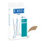 Jobst Relief 20-30 thigh-high open-toe beige compression stockings for large size, designed for leg support and circulation.