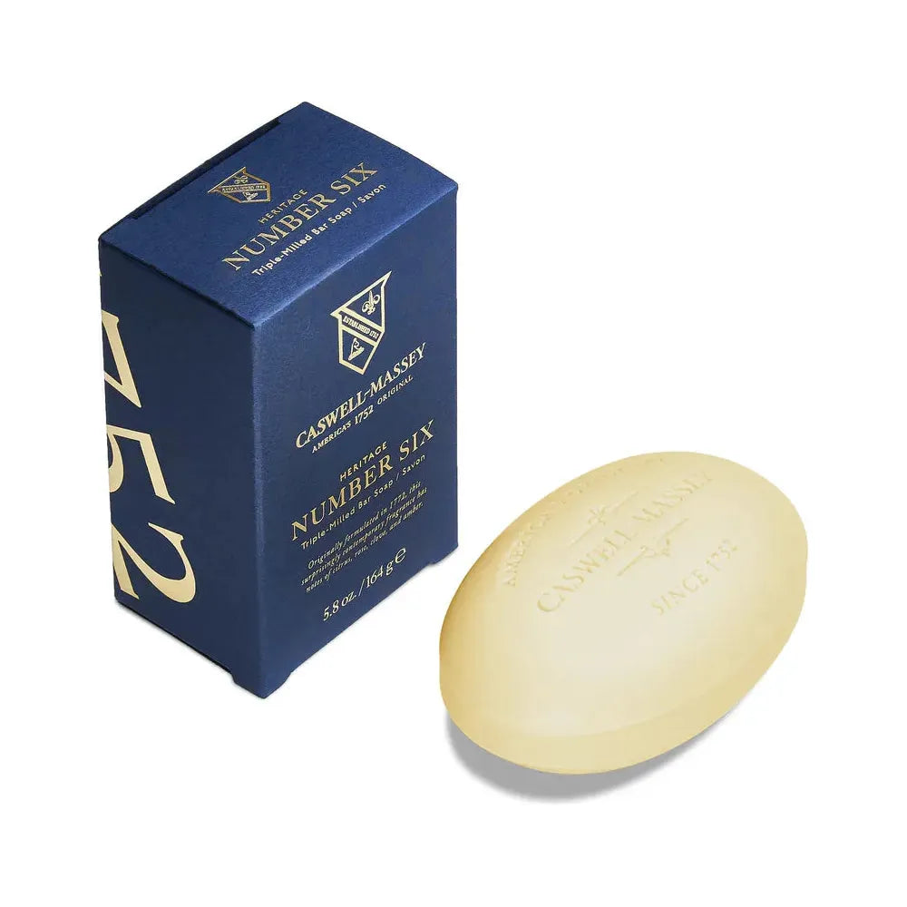 Caswell Massey Triple-Milled Bar Soap from Pasteur Pharmacy collection, 5.8 oz, showcasing a classic, elegant soap bar with branding.