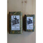 Martin de Candre solid soap collection in 100g and 250g bars, featuring natural ingredients with Benjoin scent.