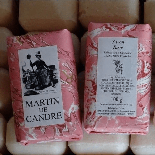 Martin de Candre solid soap collection bar in benjoin scent, 100g or 250g, featuring natural, handcrafted bar soap from Pasteur Pharmacy.