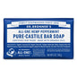 Dr Bronner's Pure Castile Hemp Peppermint Bar Soap, 5 oz, natural all-in-one soap with refreshing peppermint scent.