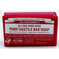 Dr. Bronner's Rose Castile Soap Bar by Pasteur Pharmacy, 5 oz, natural soap with floral rose scent and gentle cleansing properties