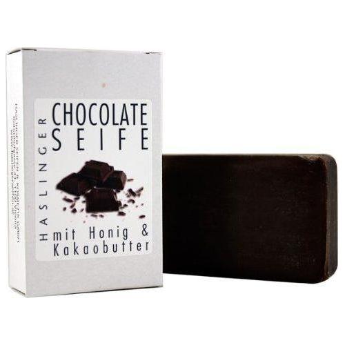 Haslinger Chocolate Soap bar by Pasteur Pharmacy, 150g, featuring a rich chocolate scent and smooth soap texture.