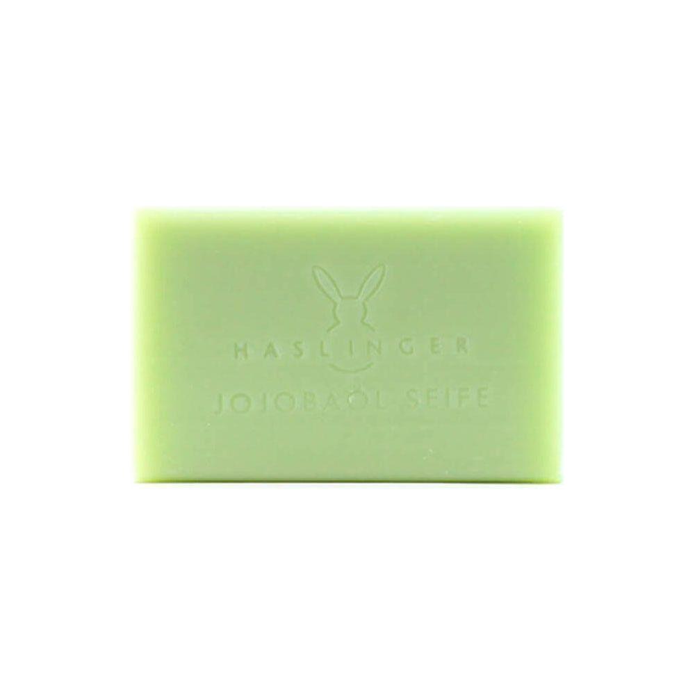 Haslinger Jojoba Soap bar from Pasteur Pharmacy, 100g, natural skincare with jojoba oil for gentle cleansing and hydration.