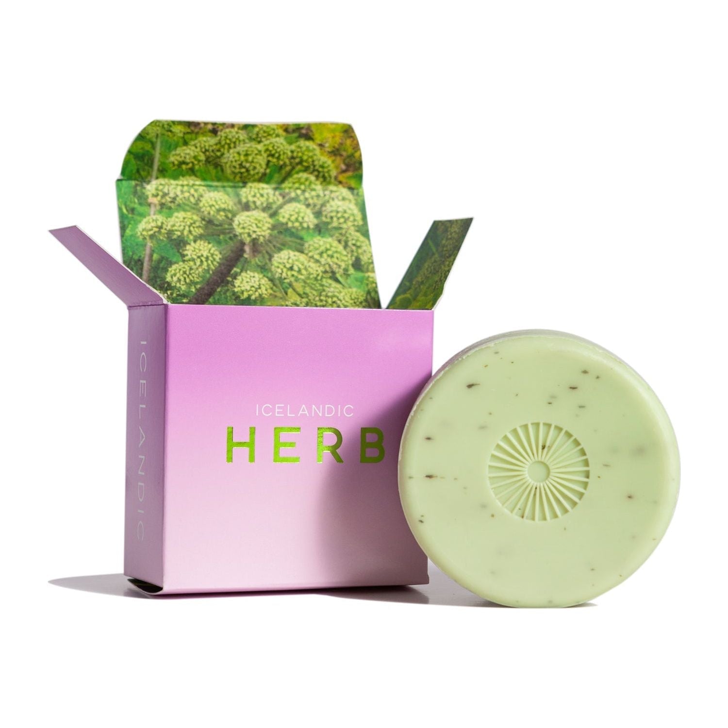 Kalastyle Hallo Iceland Herb Soap bar from Pasteur Pharmacy, 4.3 oz, featuring natural herbal ingredients and a clean, rustic appearance.