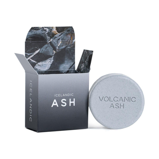 Kalastyle Hallo Iceland Soap Ash Bar Soap by Pasteur Pharmacy, 4.3oz, with natural ash ingredients and textured soap surface.