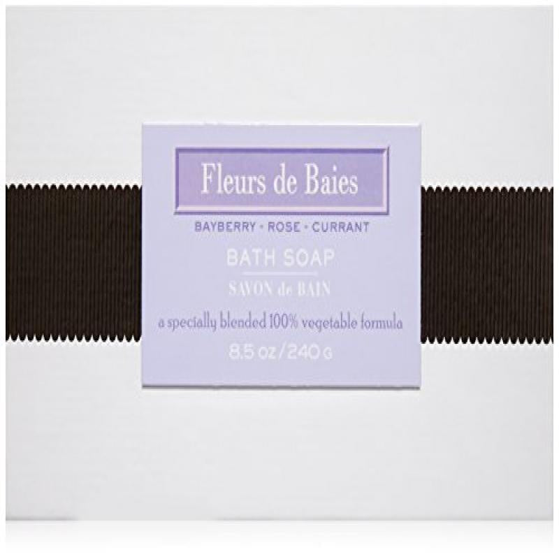 Lafco House & Home Fleurs De Baies bath soap bar by Pasteur Pharmacy, 8.5 oz, with a floral and berry scent.