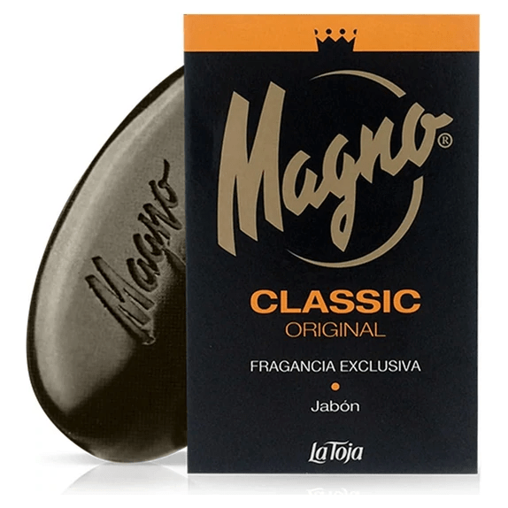 Magno Bar Soap by Pasteur Pharmacy, 125g, 4.4oz, rectangular soap bar with white appearance and smooth surface.