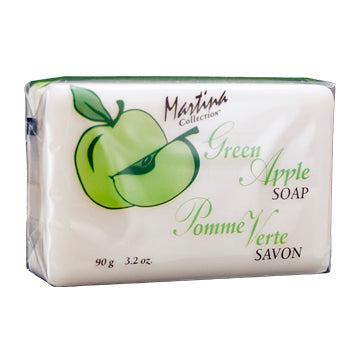 Martina Spa Collection Green Apple Bar Soap by Pasteur Pharmacy, 90g, shown in a clear image with fresh green apple scent and packaging.