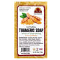 OKAY Natural Turmeric Soap Bar by Pasteur Pharmacy, 5.5 oz, showing the soap's textured surface and natural turmeric color.