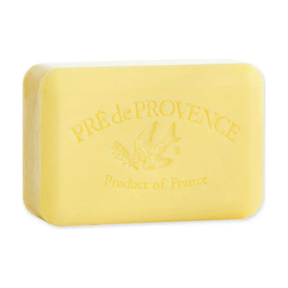 Pre De Provence Freesia Shea Butter Vegetable Bar Soap, 150g, enriched with nourishing shea butter and floral freesia scent.