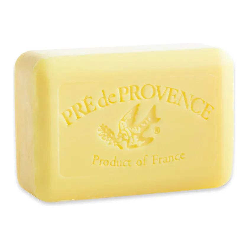 Pre De Provence Lemon Mojito Shea Butter Vegetable Bar Soap by Pasteur Pharmacy, 150g with lemon and shea butter ingredients