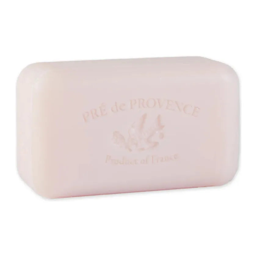 Pre De Provence Lily of the Valley Shea Butter Vegetable Bar Soap by Pasteur Pharmacy, 150g, with floral and creamy soap details