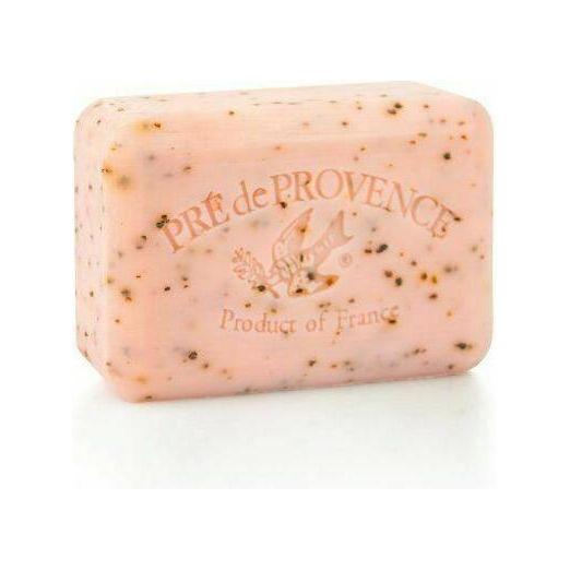 Bar soap from Pasteur Pharmacy with Pomegranate and Shea Butter, featuring a colorful, natural vegetable soap bar.