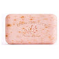 Bar soap by Pasteur Pharmacy with rose petal and shea butter, enriched vegetable soap in 250g packaging, natural floral scent.