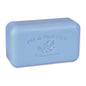 Bar soap with starflower and shea butter from Pre De Provence, showcasing a creamy, vegetable-based soap bar in a natural setting.