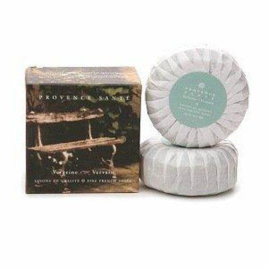Bar soap featuring Provence Sante Vervain scent, packaged as a gift soap by Pasteur Pharmacy, with a natural herbal appearance.