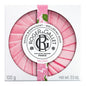 Roger & Gallet Rose Wellbeing Soap bar, natural floral scent, pink soap with rose design, ideal for gentle cleansing and soothing skin.