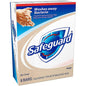 Eight beige Safeguard antibacterial bar soaps from Pasteur Pharmacy, 4 oz each, featuring a clean scent and rectangular shape.