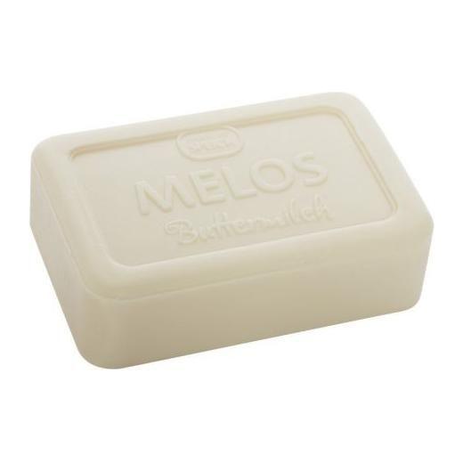 Speick Melos Buttermilk Soap bar, 100g, natural cleansing soap with nourishing ingredients, displayed in a retail setting