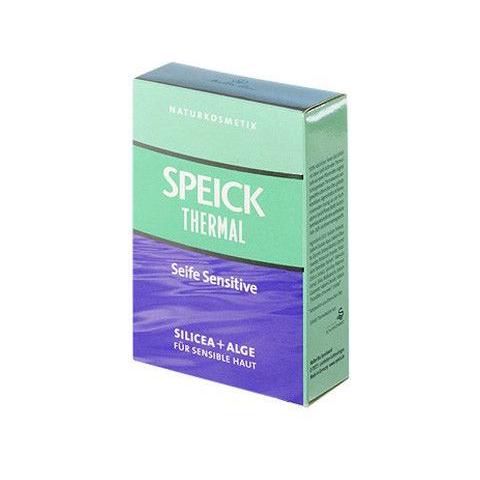 Speick Thermal Bio Seife Sensitive 100g bar soap with natural ingredients, designed for gentle skin cleansing.