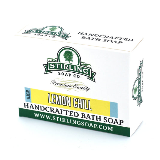 Stirling Soap Co. Lemon Chill Bath Soap bar by Pasteur Pharmacy, featuring a citrus scent and smooth soap texture.