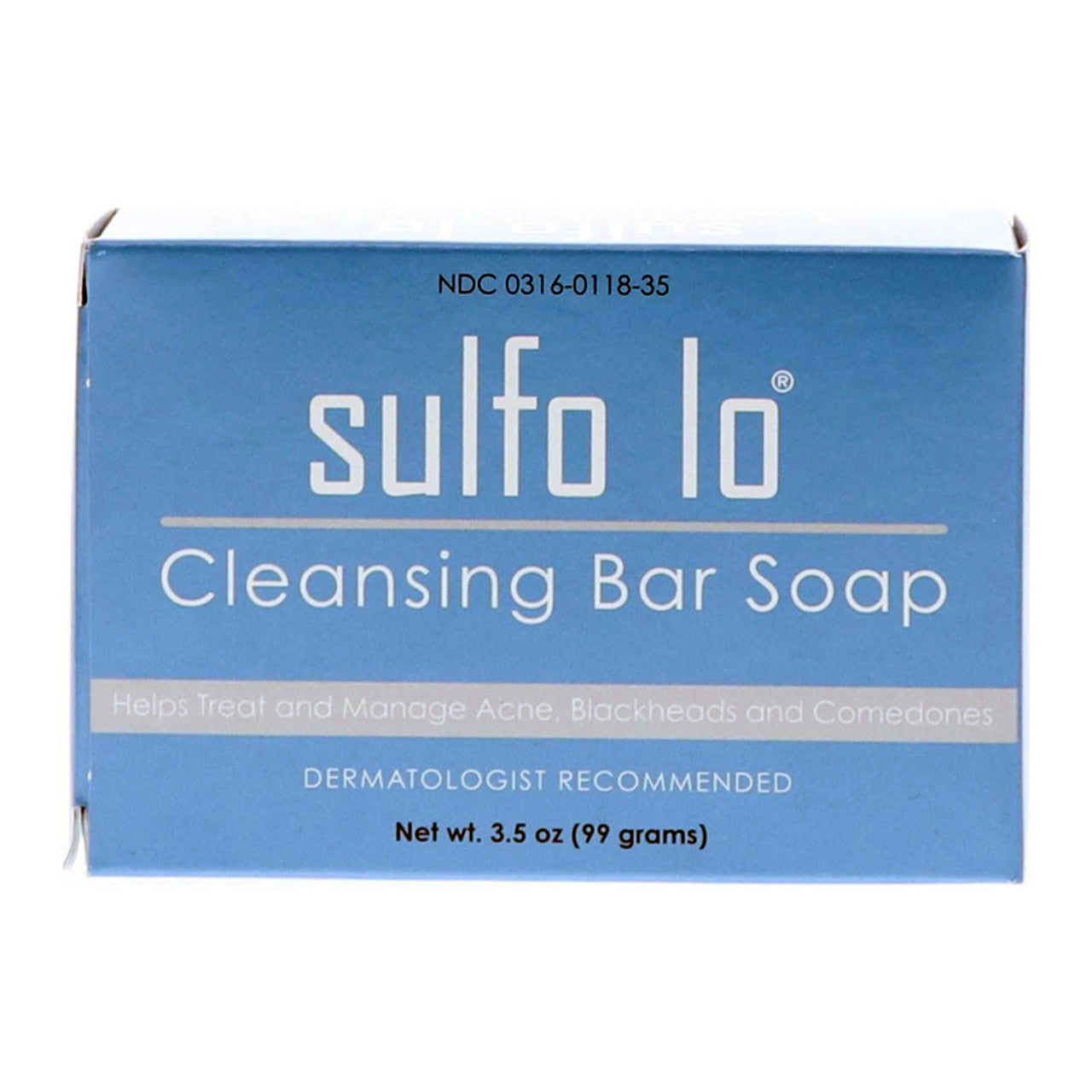 Pasteur Pharmacy Sulfo Lo® Cleansing Bar Soap, 3.50 oz, a rectangular soap bar with branding visible on the packaging.
