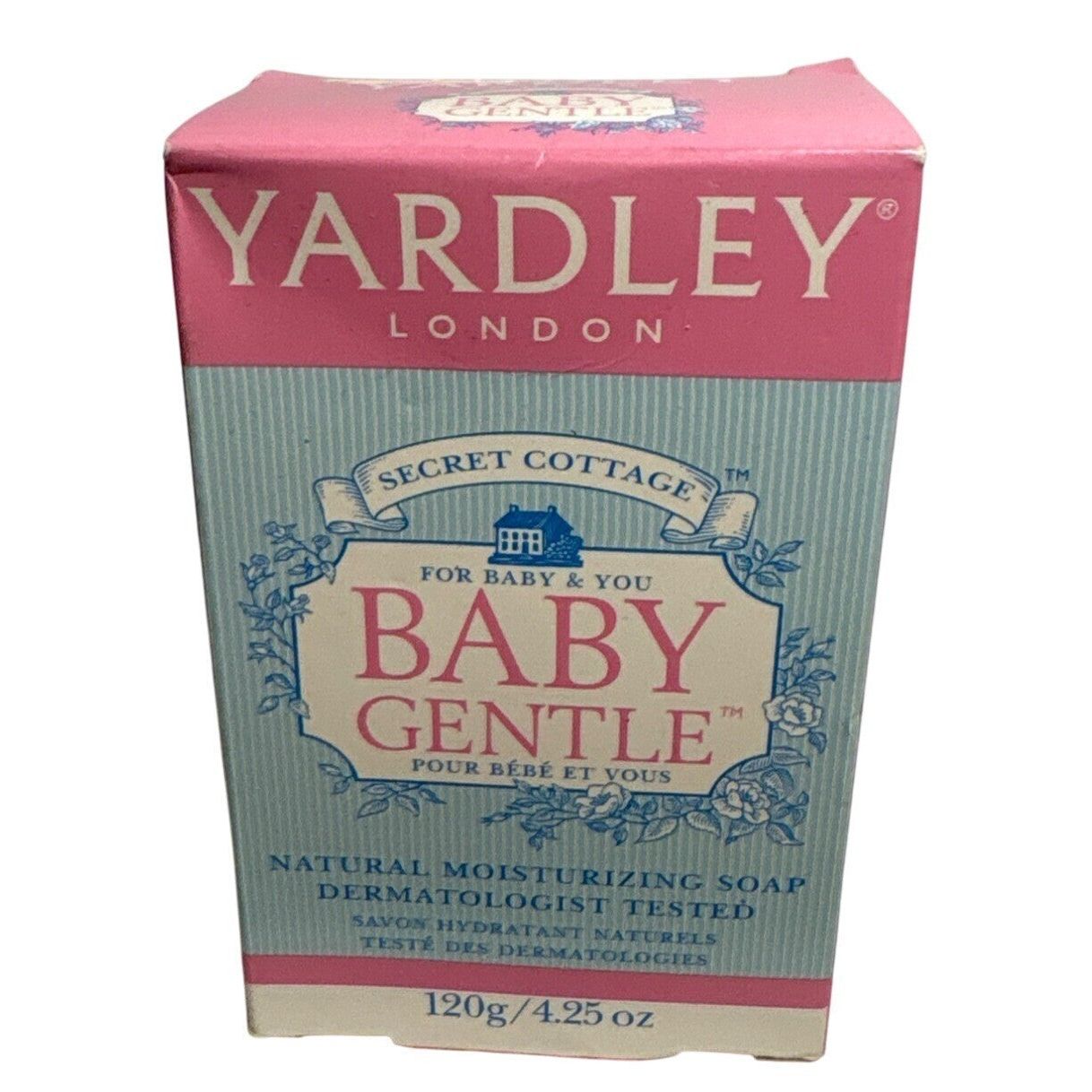 Pasteur Pharmacy Yardley Baby Soap bar, 4.25 oz, gentle soap for babies with soft, smooth texture and mild fragrance