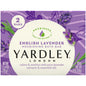 Yardley London English Lavender Bar Soap 2x4.25 oz, natural lavender-scented soap with floral packaging and classic design.