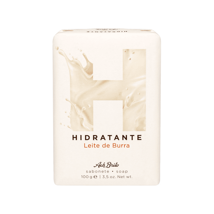 Exfoliating Ach Brito Bar Soap from Pasteur Pharmacy, 100g, part of the collection, with a textured soap bar and elegant packaging.