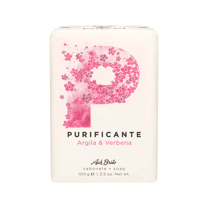 Exfoliating Ach Brito Bar Soap in 100g size from Pasteur Pharmacy collection, featuring a classic soap bar with textured surface.