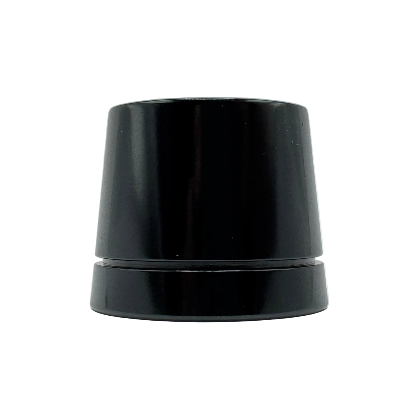 Gunmetal stainless steel safety razor stand with a sleek base design, ideal for organizing and displaying safety razors.
