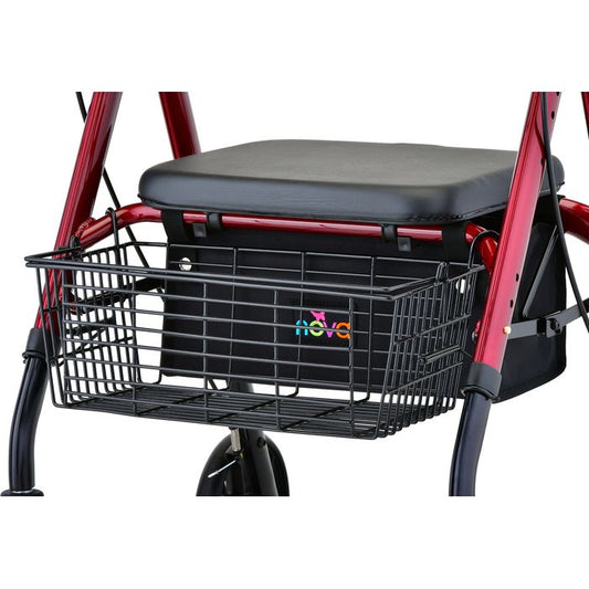 Mobility Nova DS rollator basket by Pasteur Pharmacy, attached to a rollator for carrying personal items.