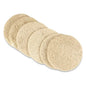 Six-pack of Pasteur Pharmacy Touch Me Loofah Disks for exfoliating and gentle cleansing in bath or shower.