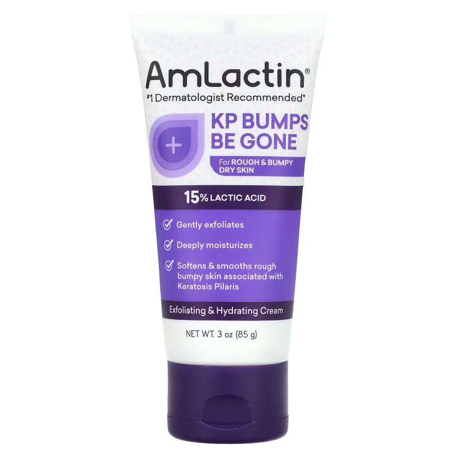 Pasteur Pharmacy AmLactin KB Bumps Be Gone 15% Lactic Acid AHA 3 oz bottle for exfoliating and smoothing skin.