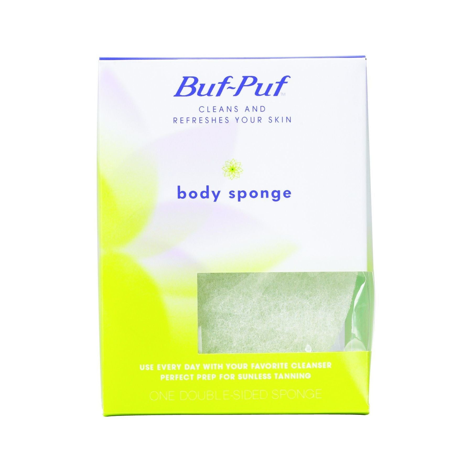 Buf-Puf Body Sponge from Pasteur Pharmacy, a soft bath and body sponge for gentle cleansing and exfoliation.