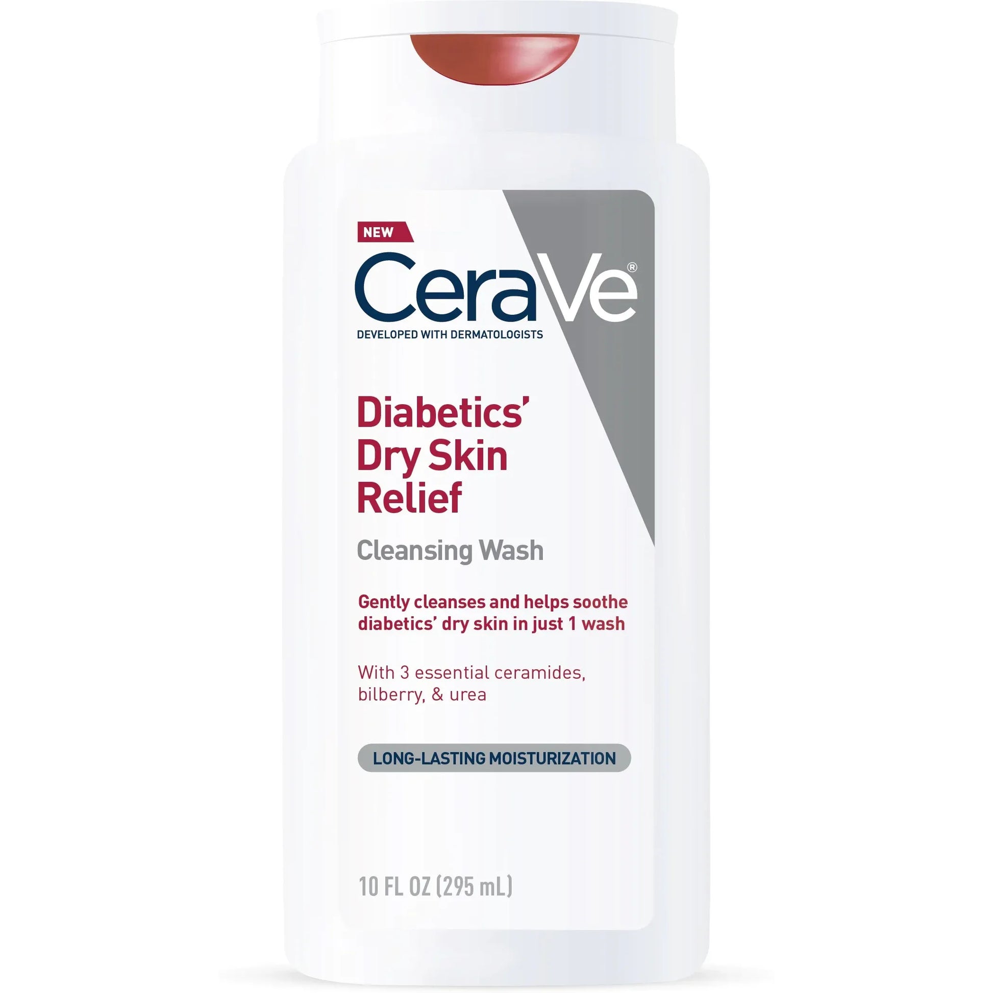 Cerave Diab Skin Relief Cream in 8oz jar, soothing bath and body moisturizer by Pasteur Pharmacy with gentle, hydrating formula