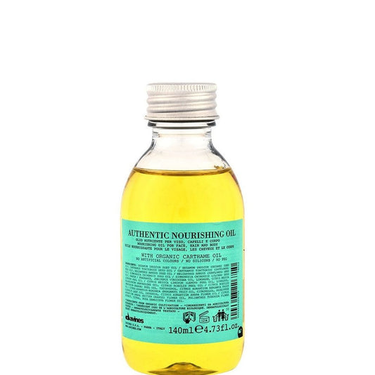 Davines Authentic Nourishing Oil in 4.73 oz bottle, a luxurious bath and body product with natural nourishing ingredients.